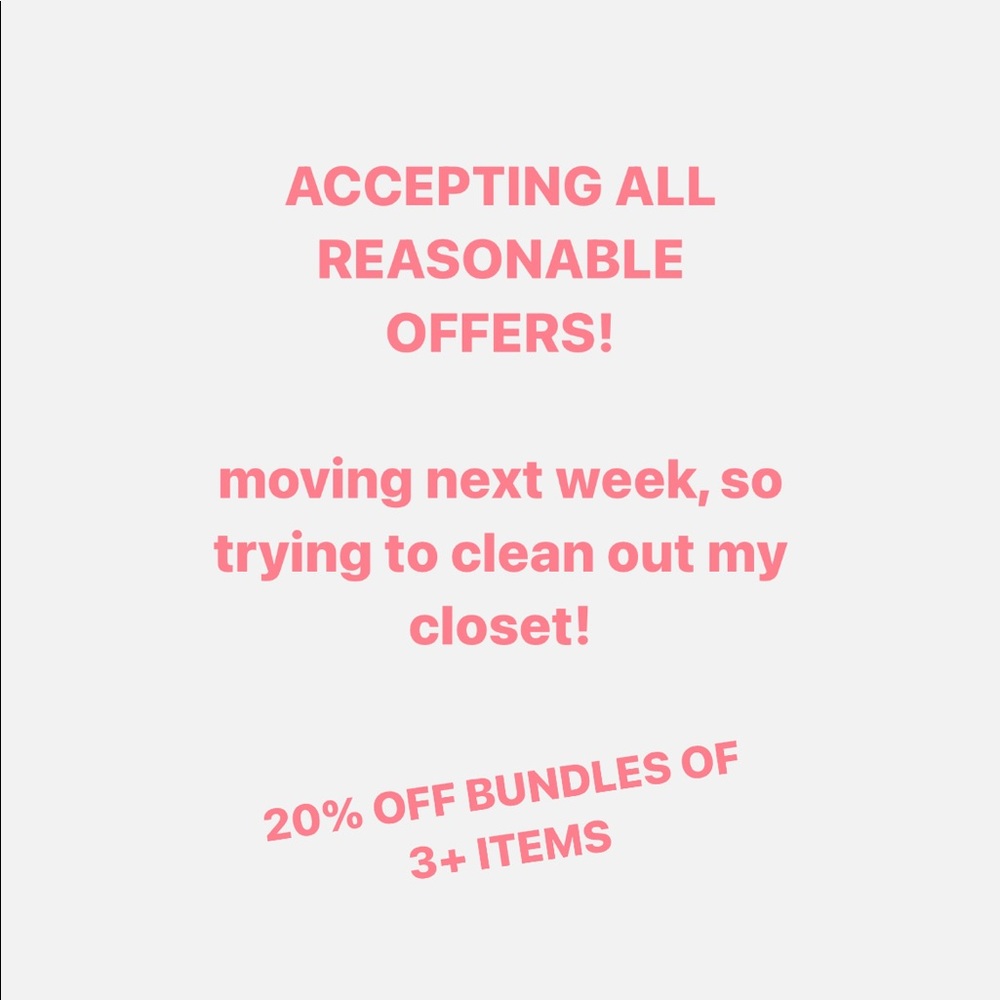 MAKE AN OFFER! 20% OFF BUNDLES 3+